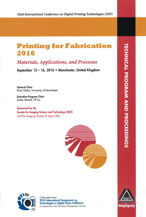 Printing for Fabrication 2016 Cover